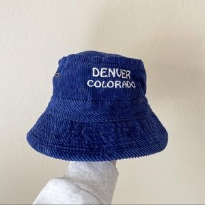 vintage denver colorado corduroy bucket hat